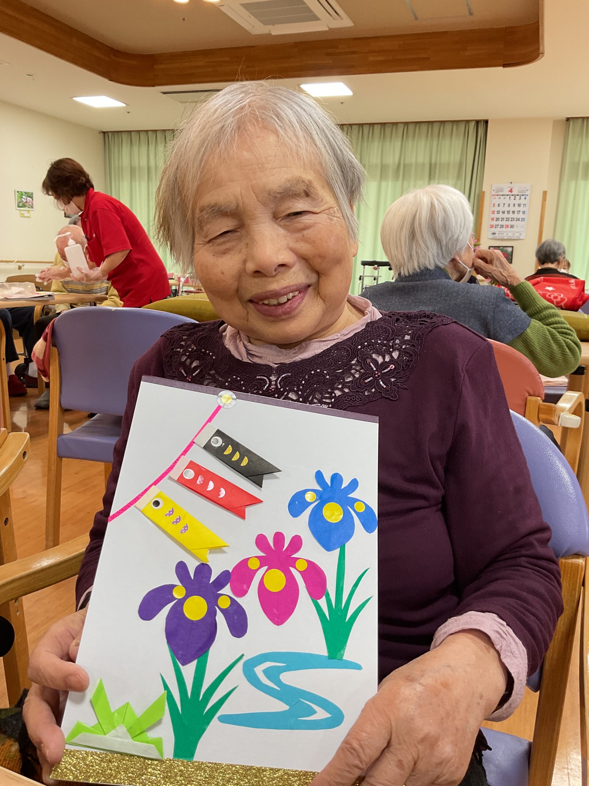 ふれあい教室と鯉のぼり作り